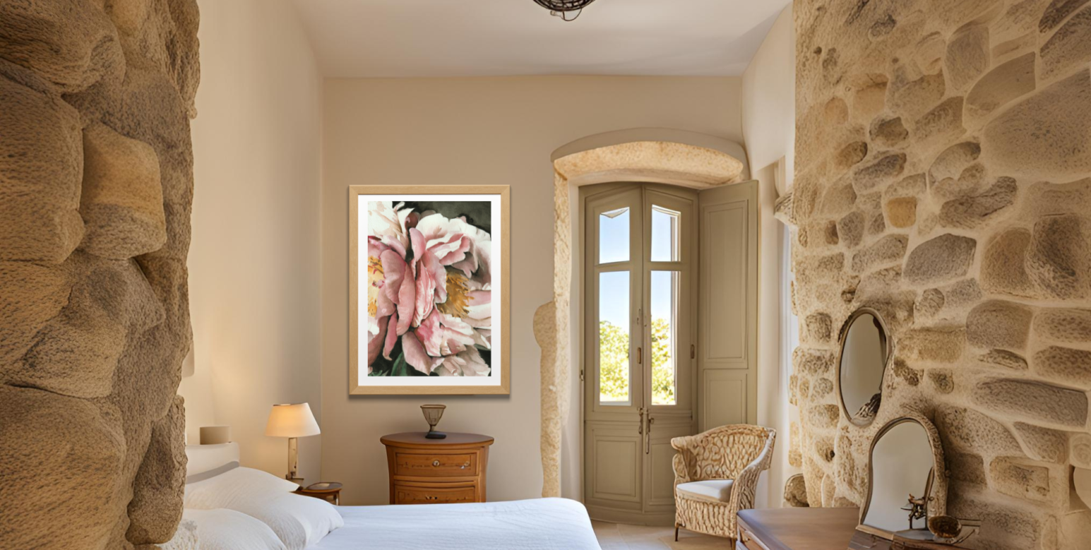 Inspiration provençale Pivoine aquarelle